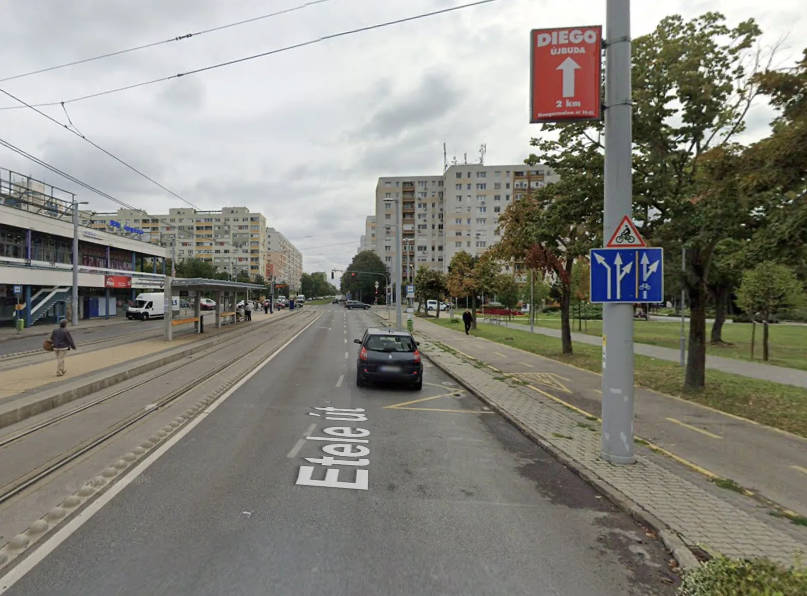 Etele út – Tétényi út – Bártfai utca: besorolás balra, buszsáv, gyalogosok a zebrán kívül – forgalmi vizsga buktató, Budapest